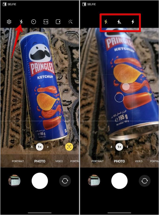 Samsung カメラ アプリのさまざまなアイコンの意味