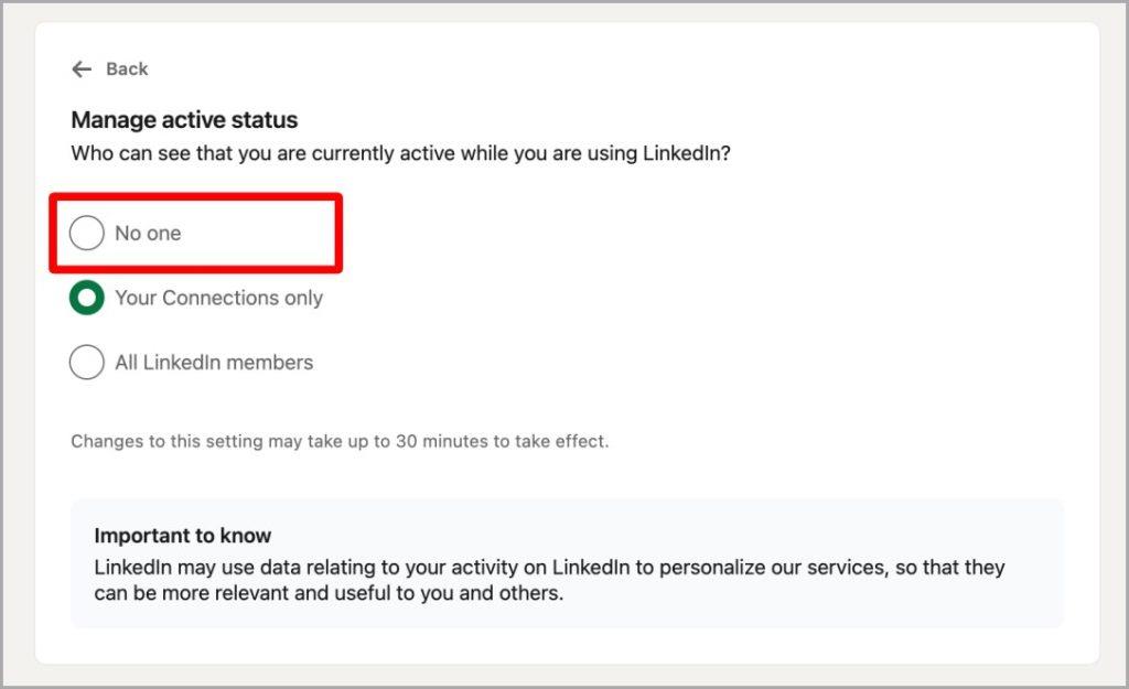 LinkedIn でアクティブ ステータスを非表示にする方法