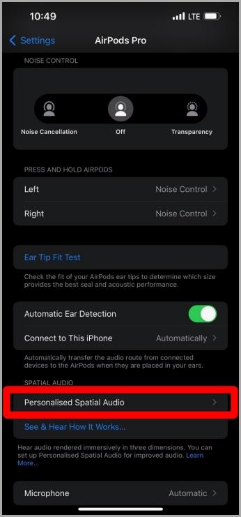 iOS 16以降を実行しているiPhoneで空間オーディオを設定して使用する方法