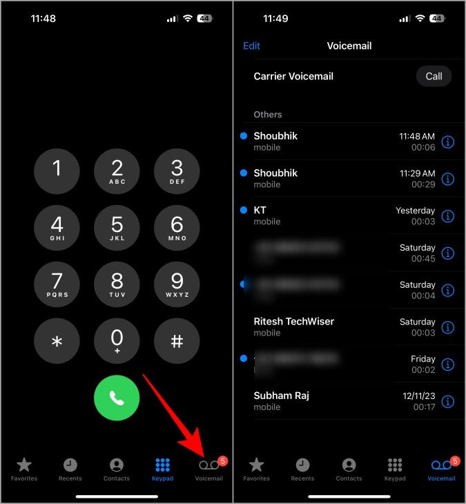 iPhone でライブボイスメールを有効にして使用する方法