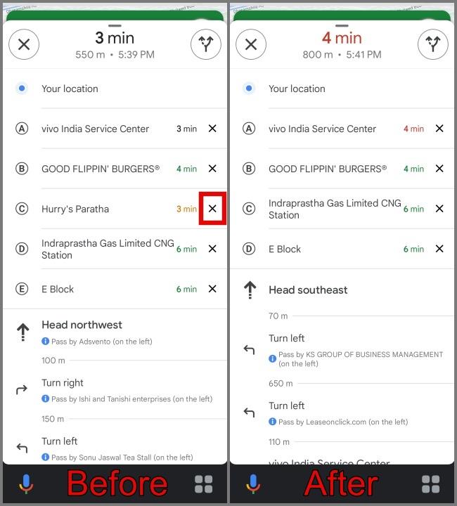Google マップで複数の停留所があるルートを計画する方法