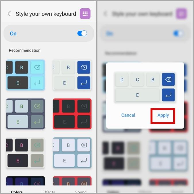 Good Lock モジュールを使用して Samsung キーボードのテーマを変更する方法