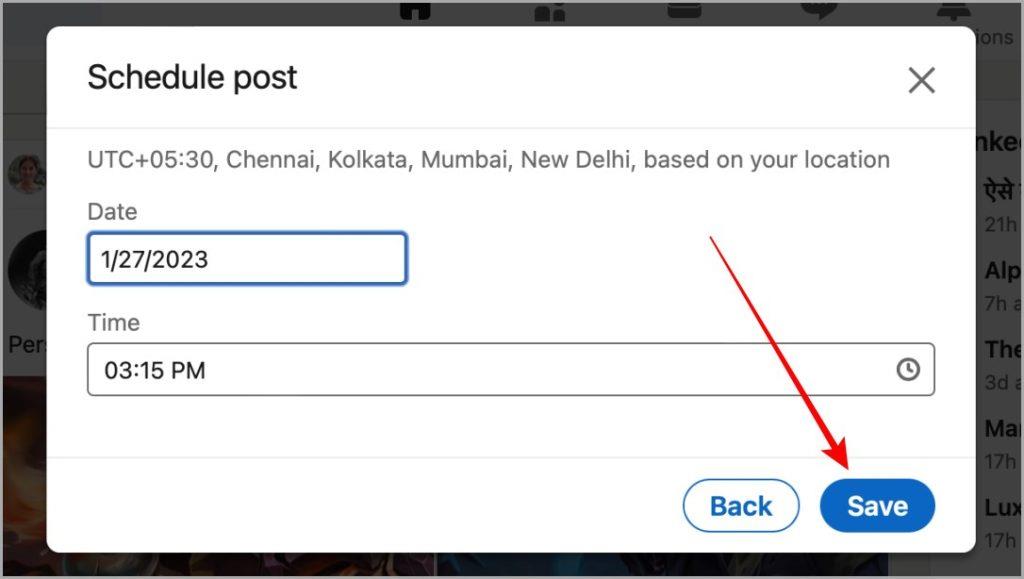 LinkedIn でネイティブに投稿をスケジュールする方法 (Web およびモバイル)