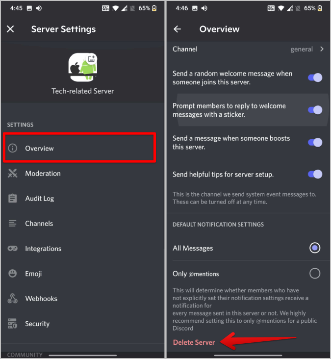 デスクトップとモバイルの Discord でサーバーを退会または削除する方法