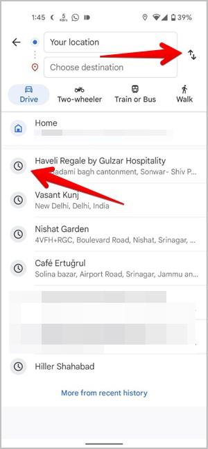 Google マップのさまざまなアイコンや記号の意味