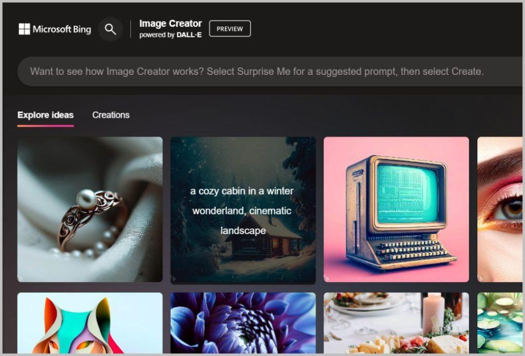 Microsoft Bing Image Creatorの使用方法