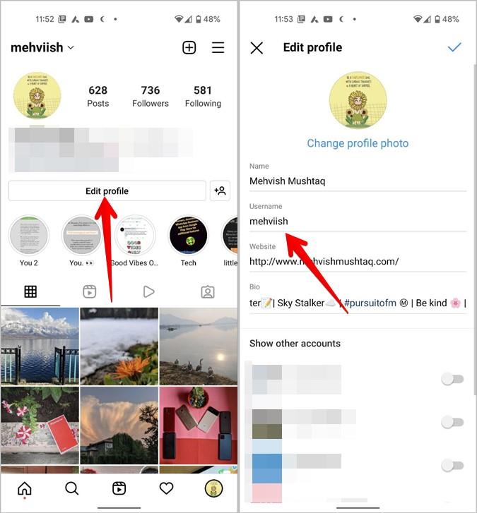 Instagramプロフィールリンクをコピーして共有する方法