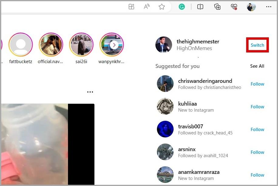 Instagramで複数のアカウントを追加および切り替える方法