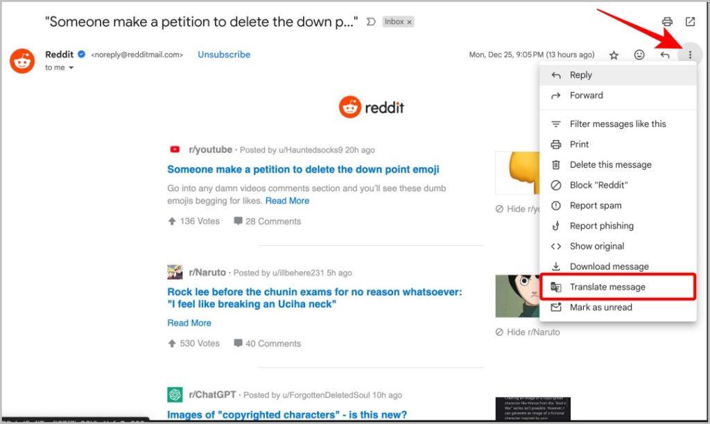 Gmail でメールをネイティブに翻訳する方法