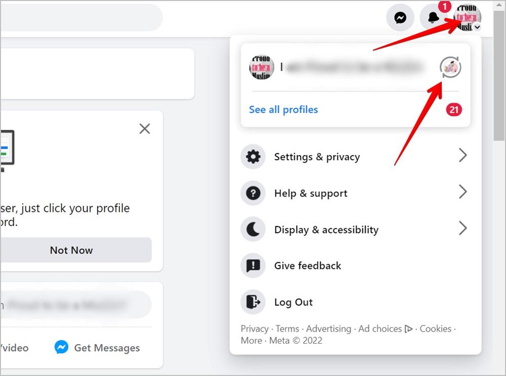 Facebook ページとプロフィールの間、またはその逆に切り替える方法