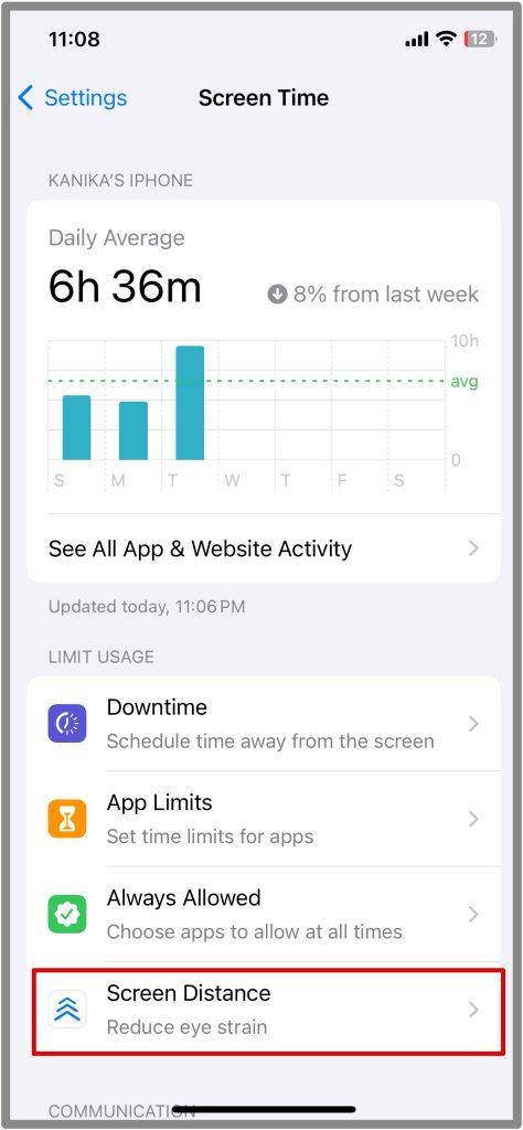 画面距離とは何ですか、そしてiOS 17でそれを有効にする方法
