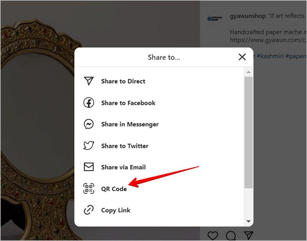 Instagramプロフィール、リール、投稿用のQRコードを作成する方法
