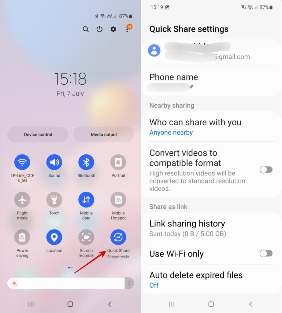 Google Nearby Share と Samsung Quick Share: 違いを理解する