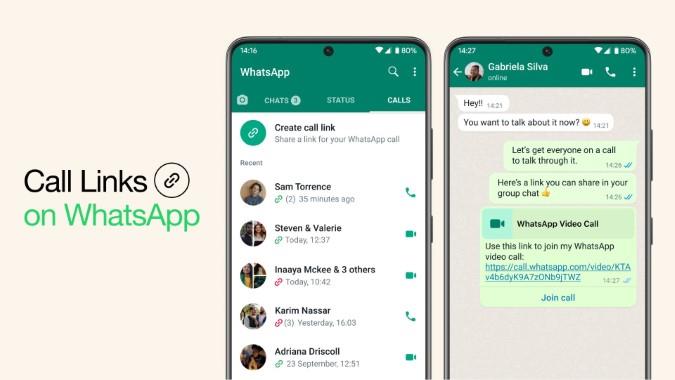 WhatsApp で通話リンクを作成して共有する方法