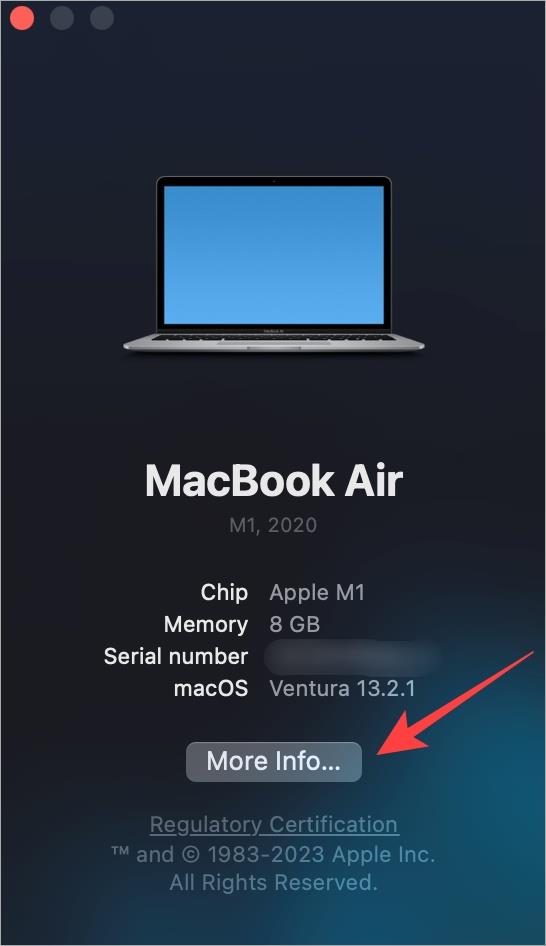 MacBook の仕様と OS バージョンを確認する方法