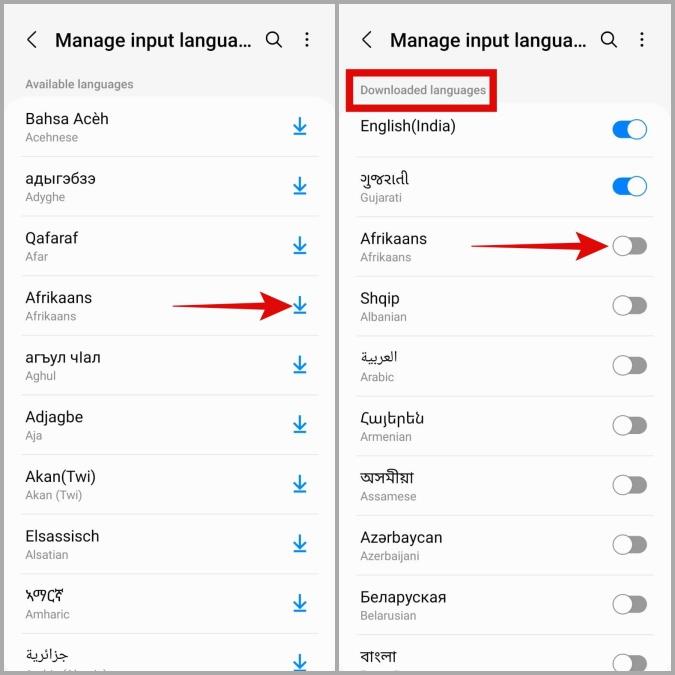 Samsung Galaxy 携帯電話でシステムと個々のアプリの言語を変更する方法