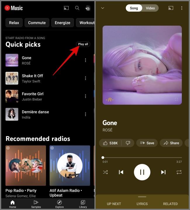 YouTube Music の記号とアイコンの意味
