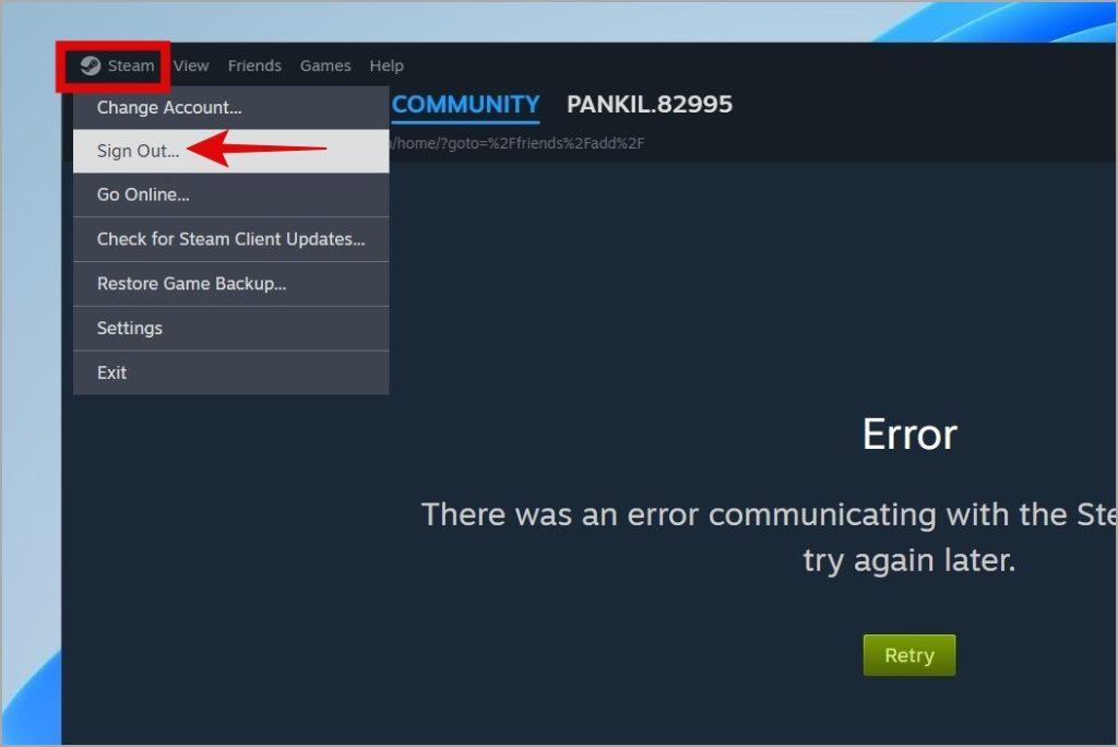 Windows で Steam がオフライン モードでスタックする場合の 8 つの修正