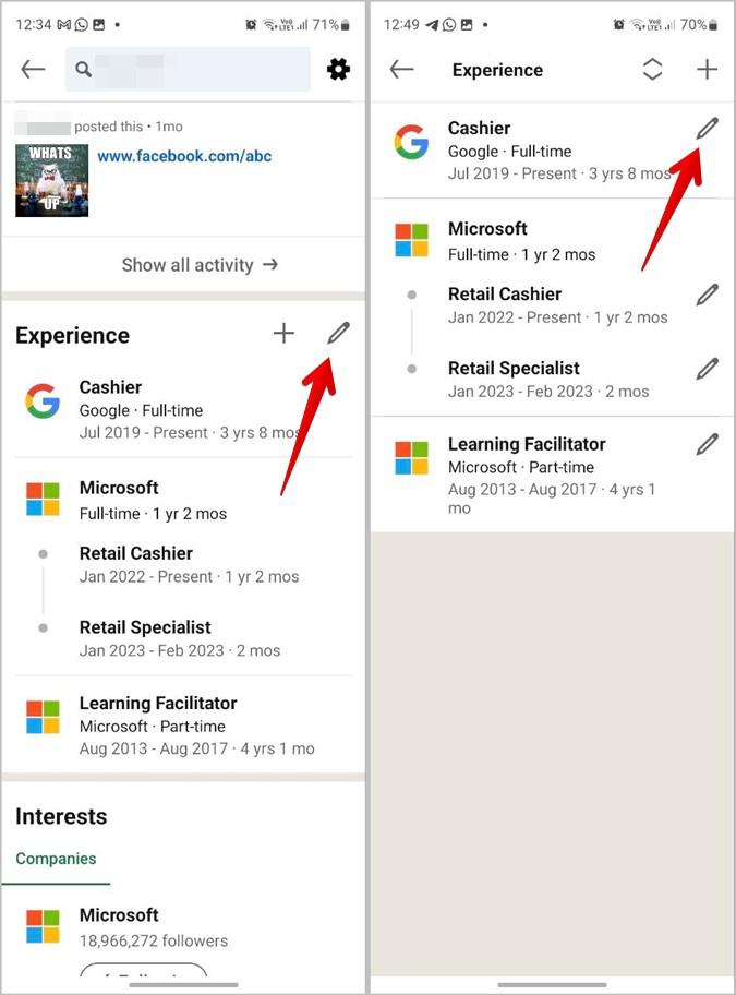 LinkedIn でエクスペリエンスを追加、編集、並べ替え、または削除する方法