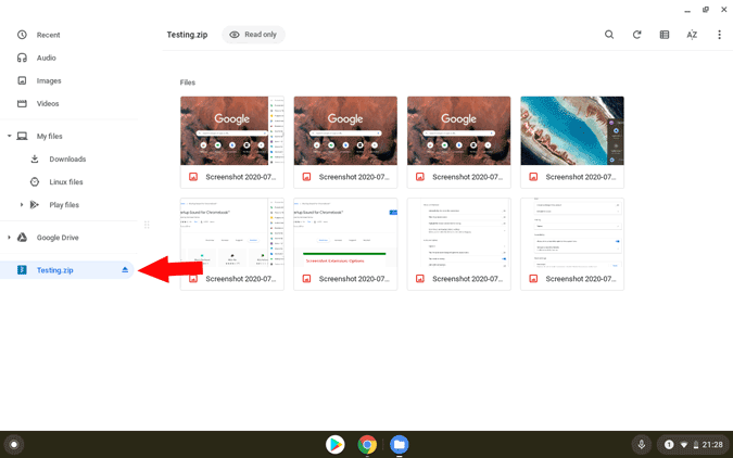 Chromebook でファイルを圧縮および解凍する方法