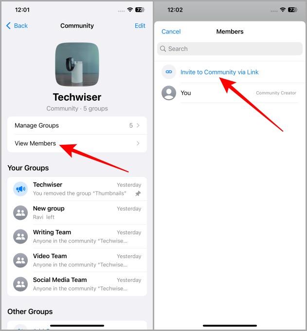iOS および Android の Whatsapp コミュニティに誰かを招待する方法