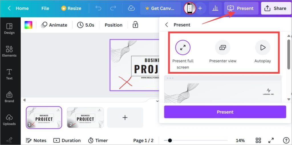 Canvaを使用してプレゼンテーションを作成および実行する方法