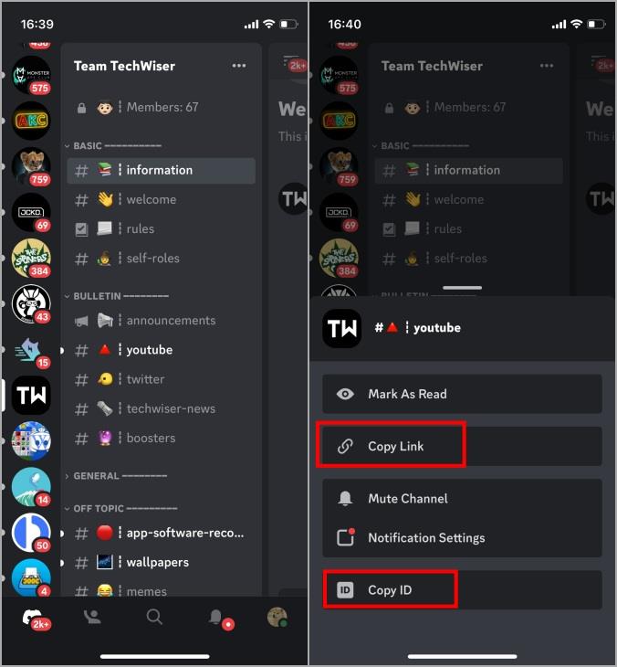Discordのプロフィール、チャンネル、サーバー、メッセージID、リンクをコピーする方法