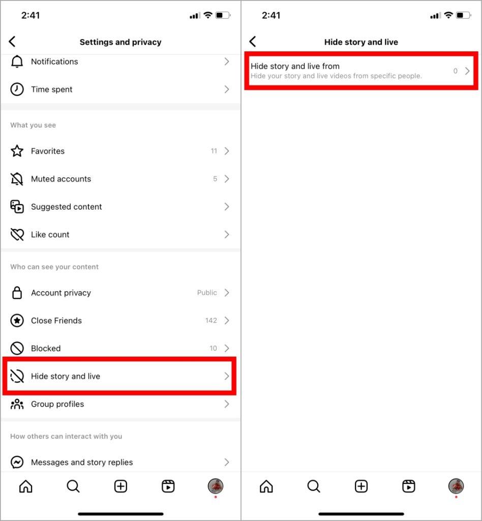 Instagramで誰かのストーリーを非表示にする方法