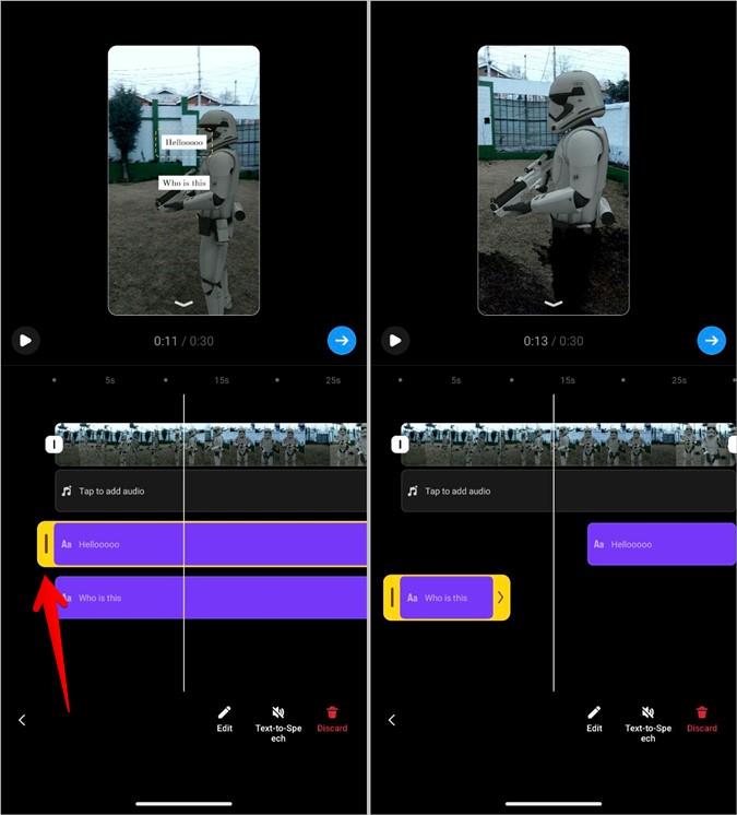 さまざまなタイミングでInstagramのリールにテキストを追加する方法