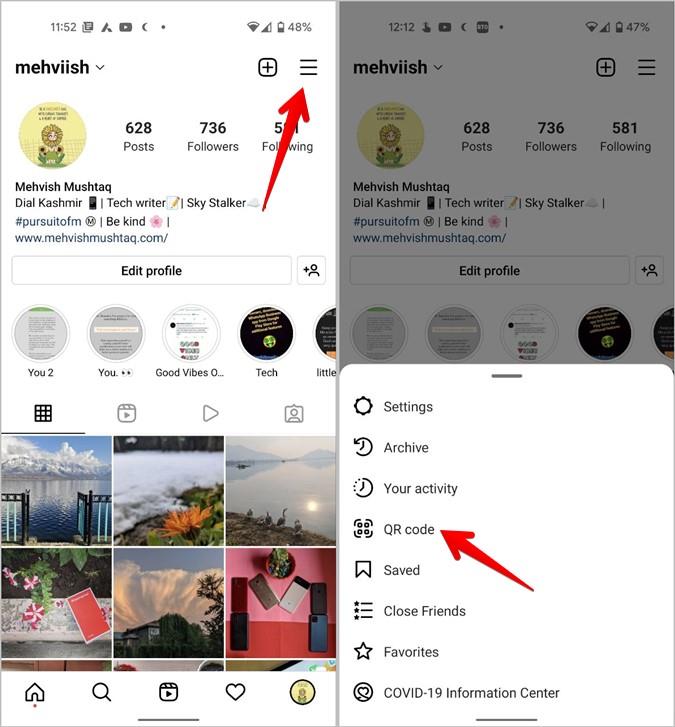 Instagramプロフィールリンクをコピーして共有する方法