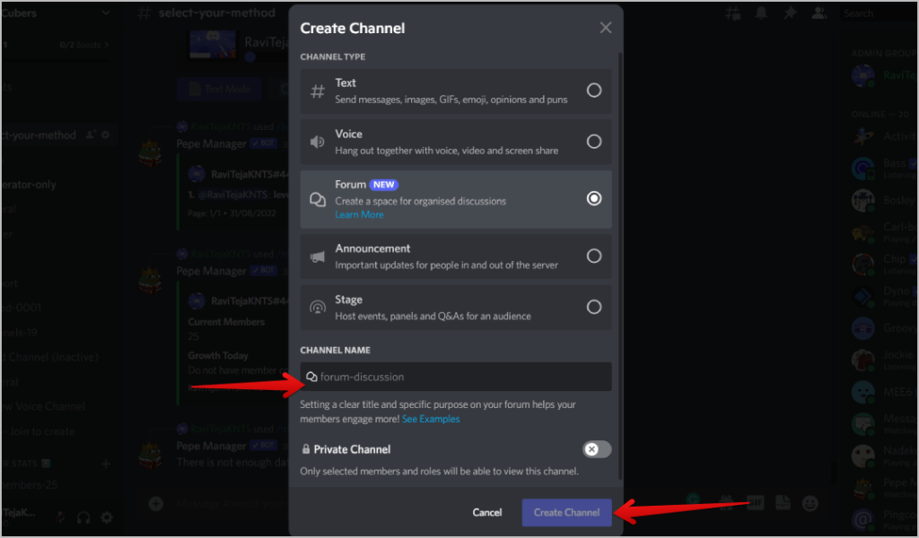 Discord でフォーラム チャネルを作成、設定、使用する方法
