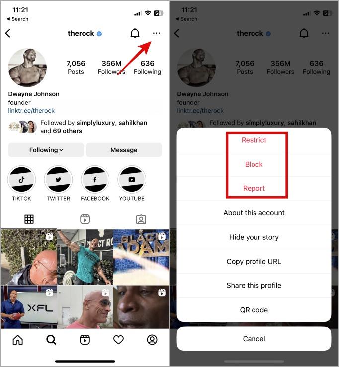 Instagram のブロック、報告、制限: いつ、どのように使用するか