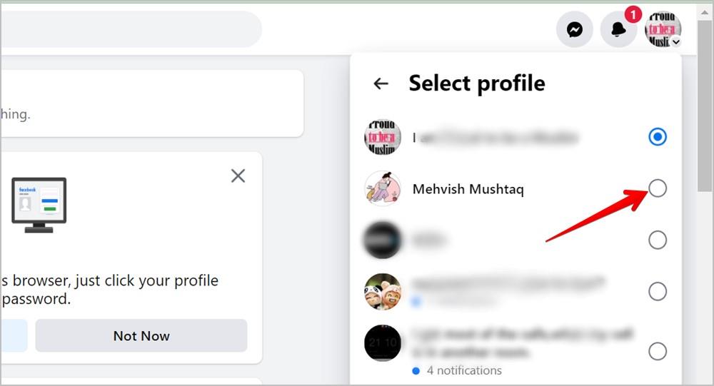 Facebook ページとプロフィールの間、またはその逆に切り替える方法