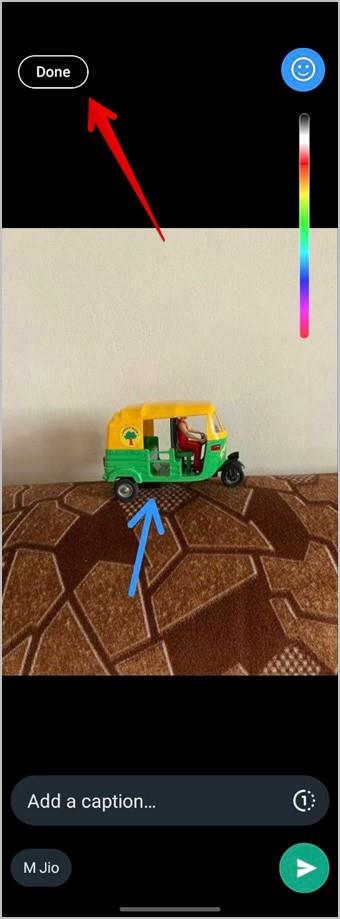 WhatsAppの写真に矢印または円を追加する方法