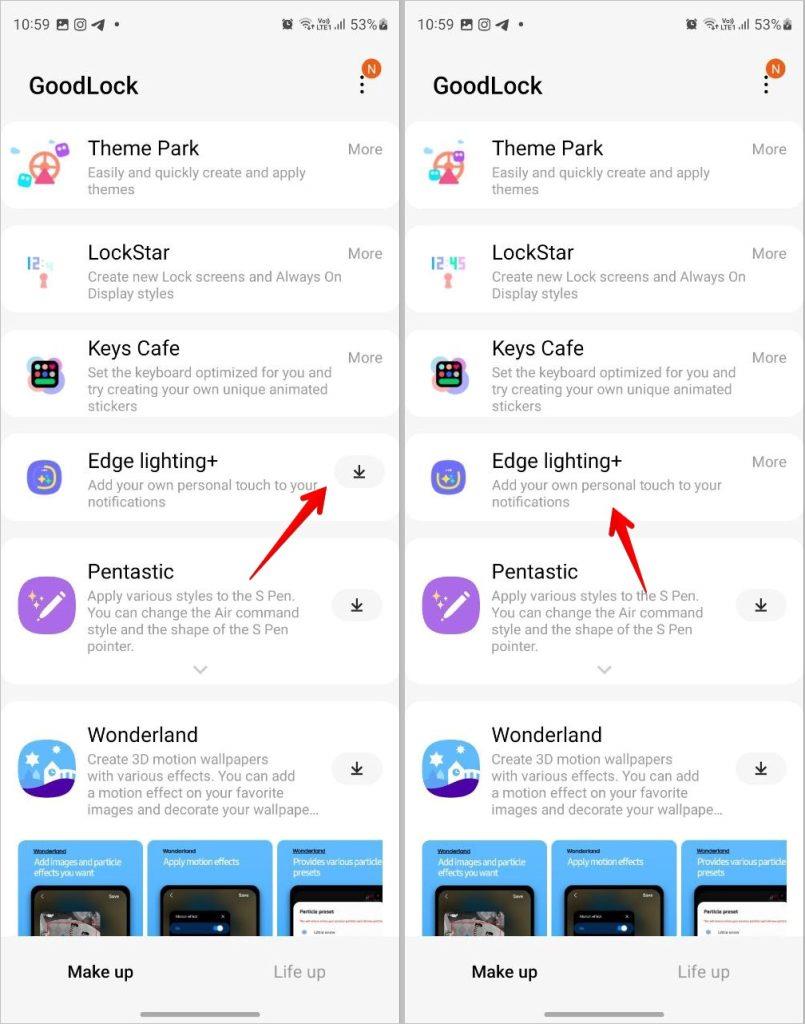 Samsung Galaxy スマートフォンでエッジ ライティングを使用する方法