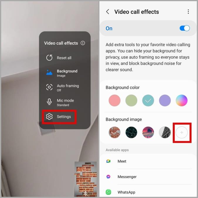 Samsung Galaxy 携帯電話で新しいビデオ通話エフェクトを使用する方法