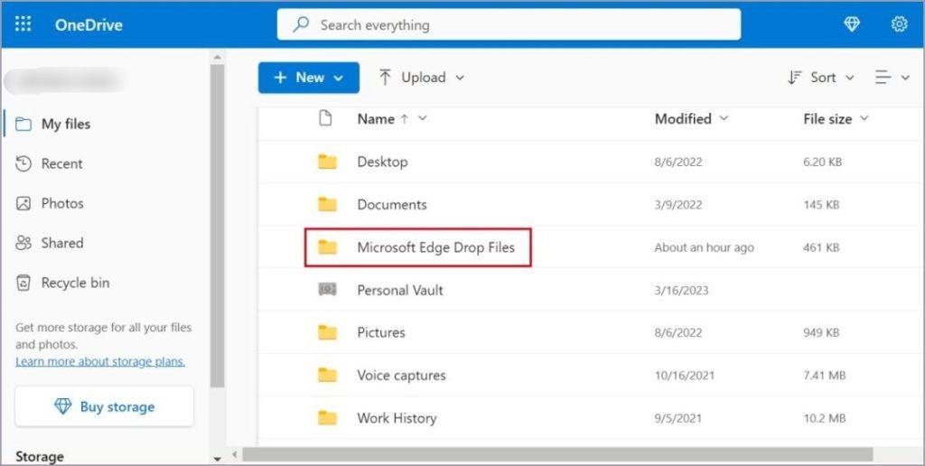 Edge ブラウザのドロップ機能を使用してファイルを共有する方法