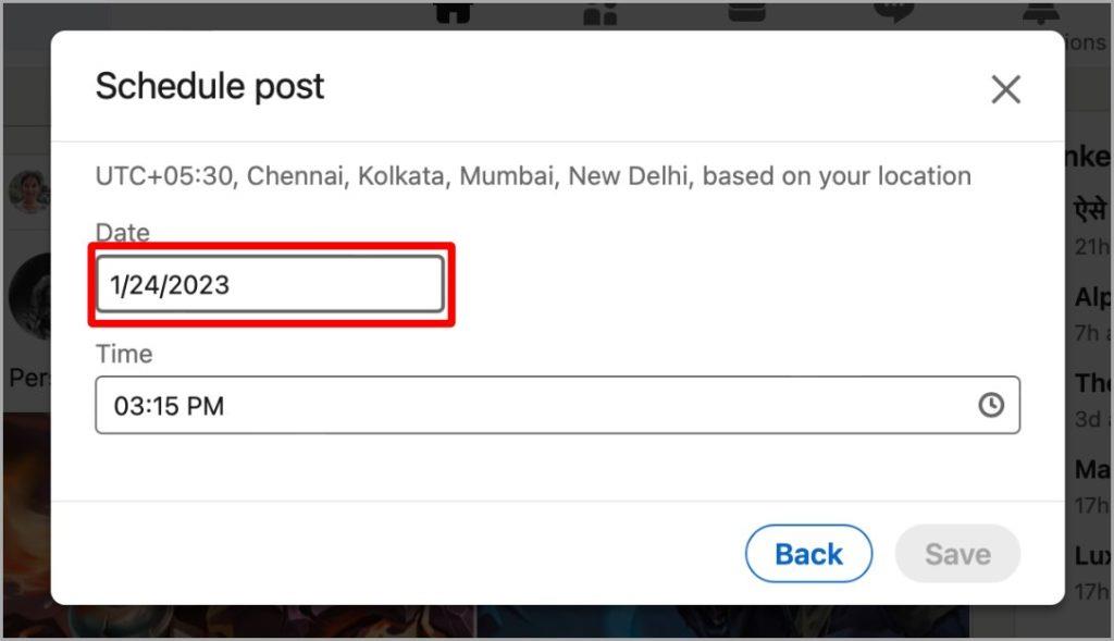 LinkedIn でネイティブに投稿をスケジュールする方法 (Web およびモバイル)