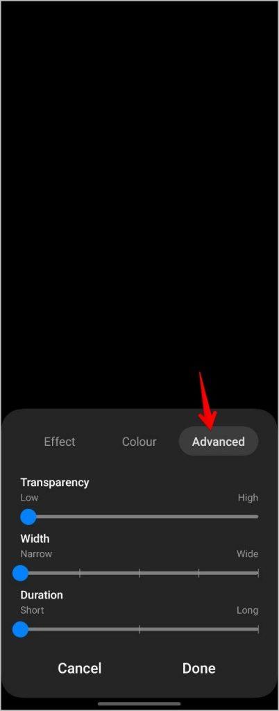 Samsung Galaxy スマートフォンでエッジ ライティングを使用する方法