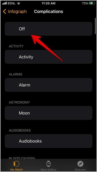 Apple Watch Face に合併症を追加、編集、または削除する方法