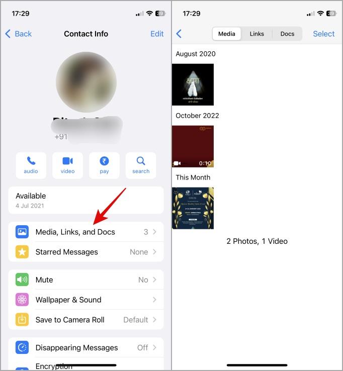 WhatsApp チャット メッセージを日付で検索する方法