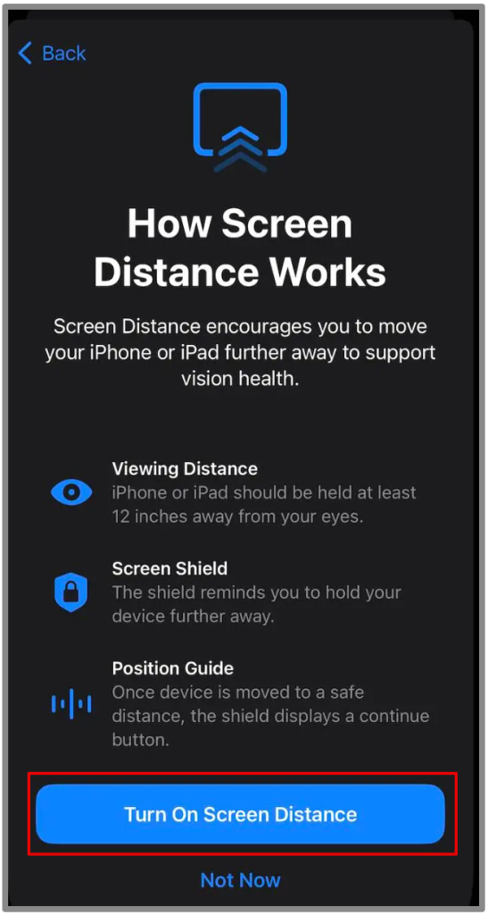 画面距離とは何ですか、そしてiOS 17でそれを有効にする方法