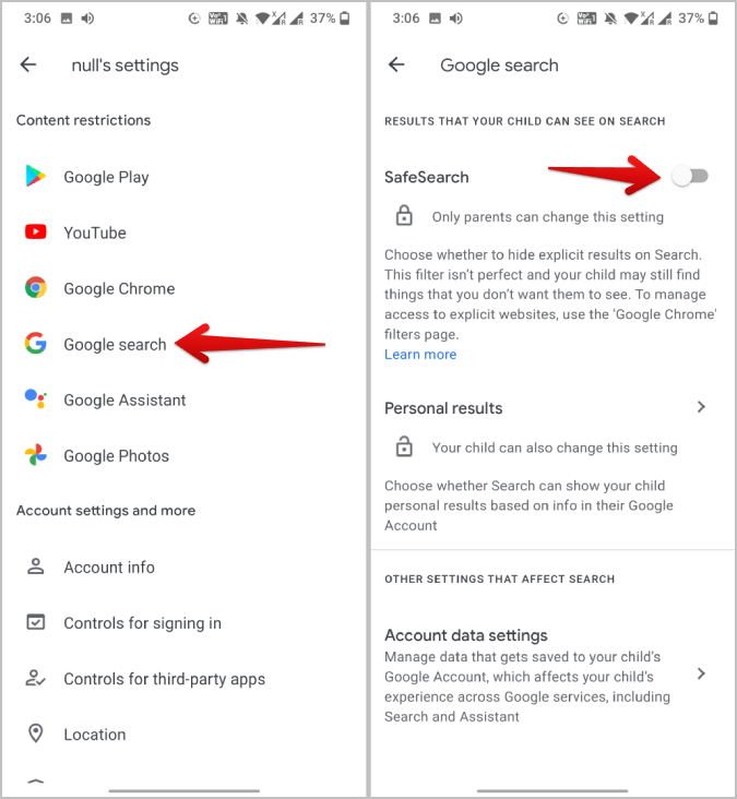 Google 検索でセーフサーチをオン/オフにする方法