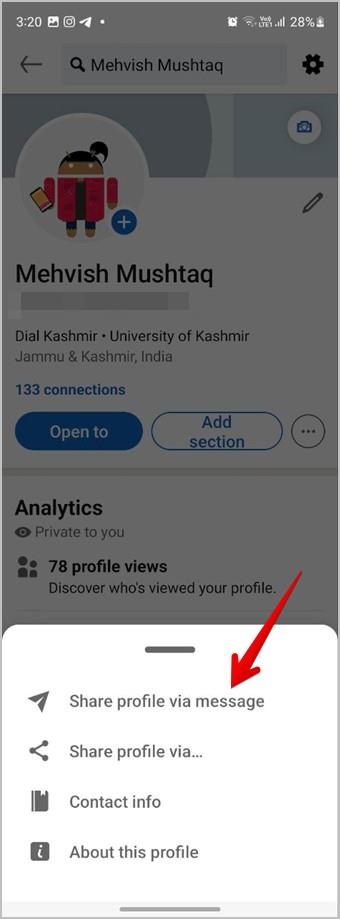LinkedIn プロフィールの URL とそれをモバイルおよび PC で共有する方法