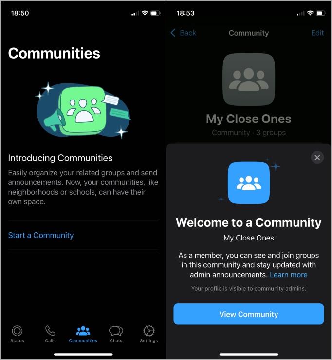 WhatsApp グループとコミュニティ: それぞれの違い