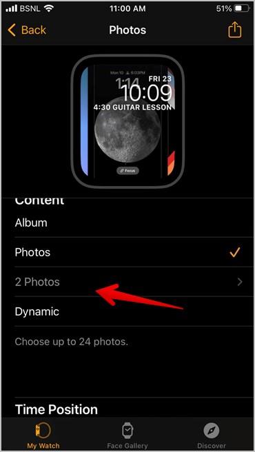 Apple Watch Faceに複数の写真を配置する方法