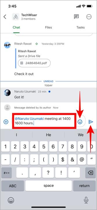 モバイルで Google Chat にスペースを作成する方法
