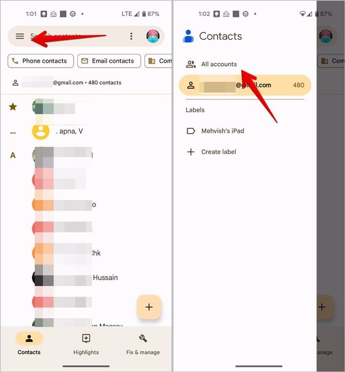 AndroidとiPhoneで連絡先の総数を確認する方法