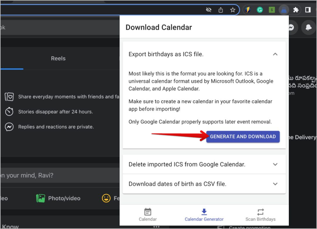 Facebookの誕生日をGoogleカレンダーにインポートする方法