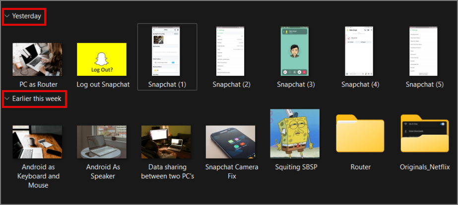 Windows のエクスプローラーでグループ化をオフにする方法